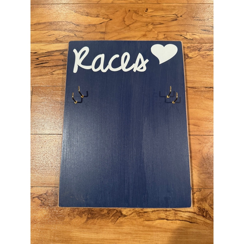 Races Bib Holder Display Wooden Medal Bib Rack Running Decor